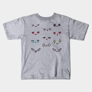 Kawaii anime emoticons Kids T-Shirt